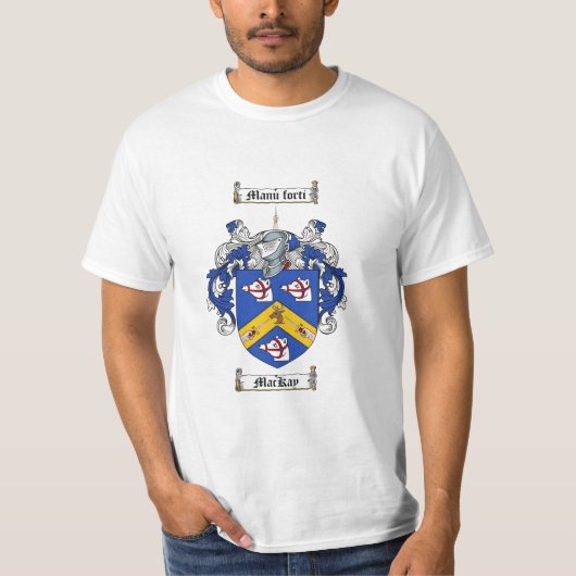 Mackay Family Crest - Mackay Coat of Arms T-shirt (Voorkant)