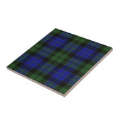 MacKay Green Clan Hunting Tartan Pset Tegeltje (Zijkant)