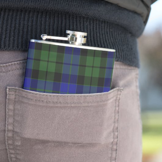 MacKay Green Scottish Clan Tartan Pset Heupfles (Voorbeeld)