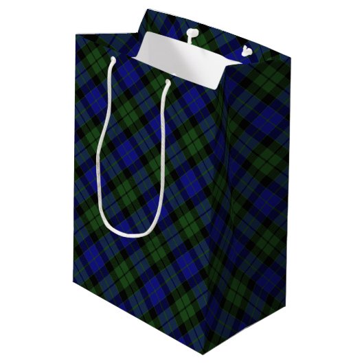 MacKay Green Scottish Clan Tartan Pset Medium Cadeauzakje (Achterkant Gekanteld)