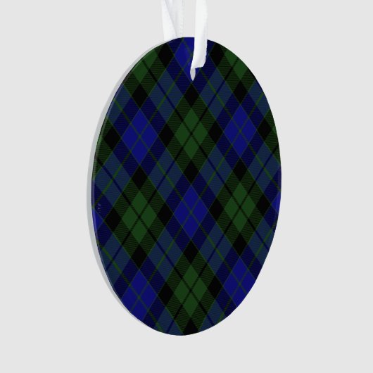 MacKay Green Scottish Clan Tartan Pset Ornament (voorkant)