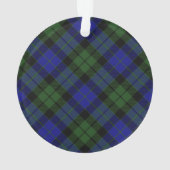 MacKay Green Scottish Clan Tartan Pset Ornament (achterkant)