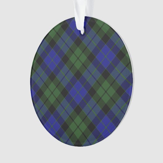 MacKay Green Scottish Clan Tartan Pset Ornament (voorkant)