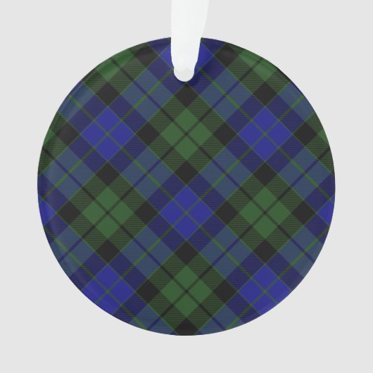MacKay Green Scottish Clan Tartan Pset Ornament (voorkant)