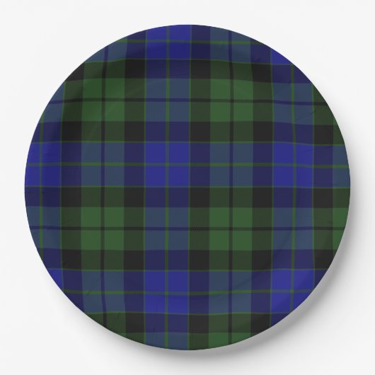 MacKay Green Scottish Clan Tartan Pset Papieren Bordje (Voorkant)