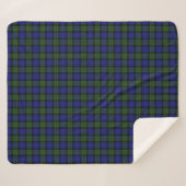 MacKay Green Scottish Clan Tartan Pset Sherpa Deken (Voorkant (horizontaal))