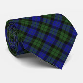 MacKay Green Scottish Clan Tartan Pset Stropdas (Opgerold)