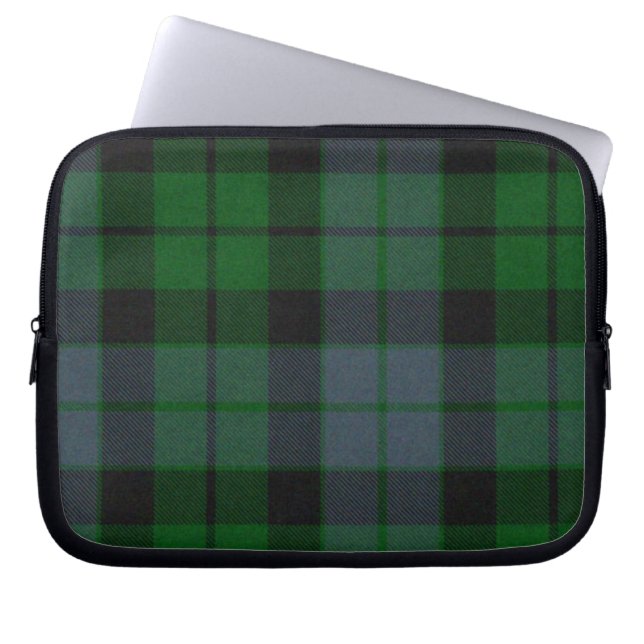 MacKay Green Tartan Pset Laptop Hoesje Laptop Sleeve (Voorkant)