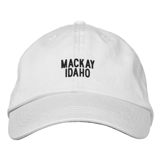 Mackay Idaho Hoed Geborduurde Pet (Voorkant)