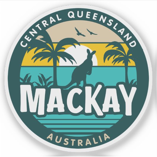 Mackay, Queensland Australië Sticker (Voorkant)