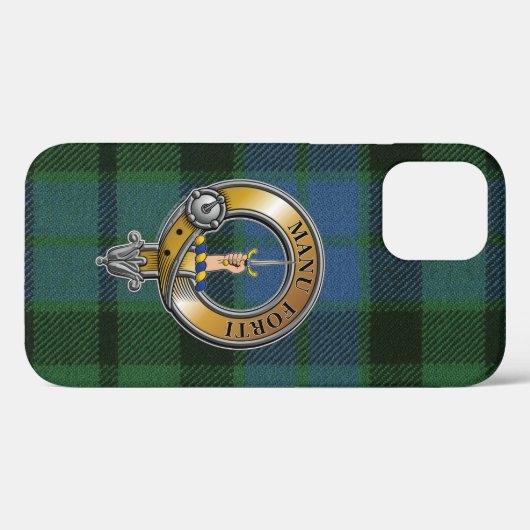 MacKay Tartan & Badge Case-Mate iPhone Case (Achterkant (horizontaal))