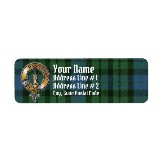 MacKay Tartan & Badge Etiket (Voorkant)