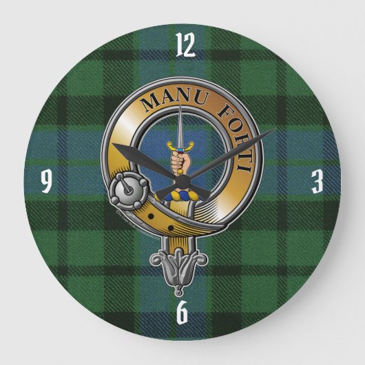 MacKay Tartan & Badge Grote Klok (Voorkant)