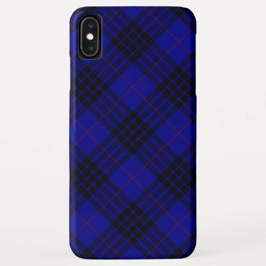 MacKay tartan blauw zwart geruit Case-Mate iPhone Case (Achterkant)