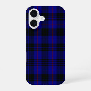 MacKay tartan blauw zwart geruit iPhone 16 Hoesje
