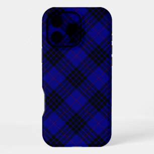 MacKay tartan blauw zwart geruit iPhone 16 Pro Max Hoesje