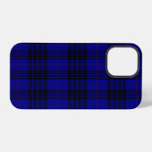 MacKay tartan blauw zwart geruit iPhone Hoesje (Achterkant horizontaal)