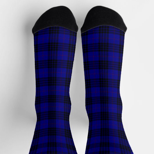 MacKay tartan blauw zwart geruit Sokken (Top)
