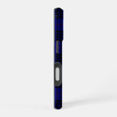 MacKay tartan blauw zwart ruitpatroon iPhone 16 Hoesje (Rechterkant)