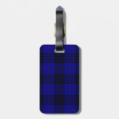 MacKay tartan blauwe schol Bagagelabel (Achterkant verticaal)