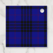 MacKay tartan blauwe schol Bedankjes Labels (Achterkant)