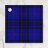 MacKay tartan blauwe schol Bedankjes Labels (Voorkant)