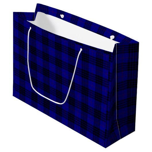 MacKay tartan blauwe schol Groot Cadeauzakje (Voorkant Gekanteld)