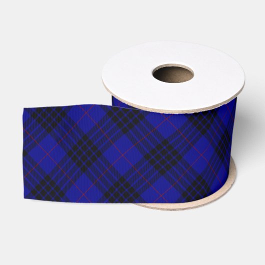 MacKay tartan blauwe schol Grosgrain Lint (Spoel)