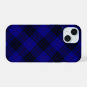 MacKay tartan blauwe schol iPhone 15 Case (Achterkant horizontaal)