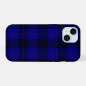 MacKay tartan blauwe schol iPhone 15 Case (Achterkant horizontaal)