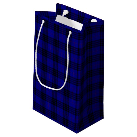 MacKay tartan blauwe schol Klein Cadeauzakje (Achterkant Gekanteld)