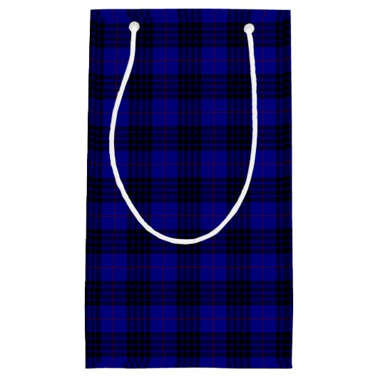 MacKay tartan blauwe schol Klein Cadeauzakje (Voorkant)