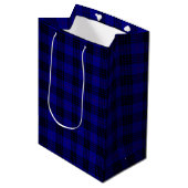 MacKay tartan blauwe schol Medium Cadeauzakje (Voorkant Gekanteld)