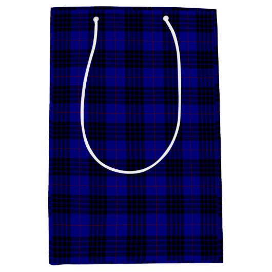 MacKay tartan blauwe schol Medium Cadeauzakje (Voorkant)