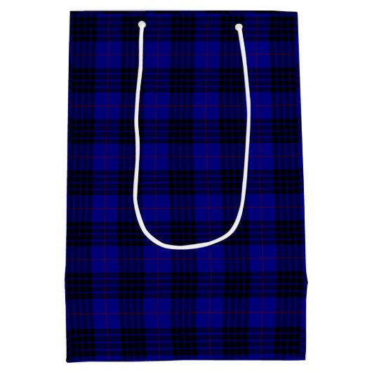 MacKay tartan blauwe schol Medium Cadeauzakje (Achterkant)