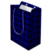 MacKay tartan blauwe schol Medium Cadeauzakje (Achterkant Gekanteld)
