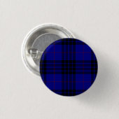 MacKay tartan blauwe schol Ronde Button 3,2 Cm (Voorkant /achterkant)