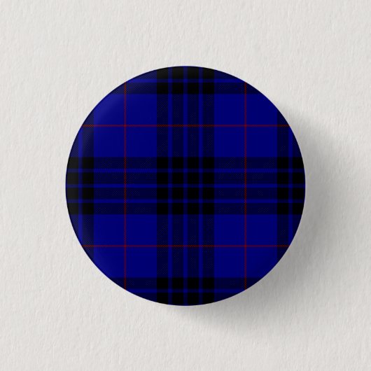 MacKay tartan blauwe schol Ronde Button 3,2 Cm (Voorkant)