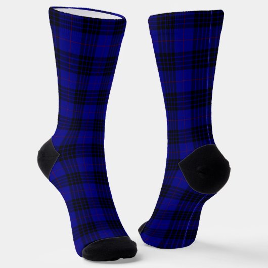 MacKay tartan blauwe schol Sokken (Gebogen)