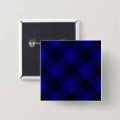 MacKay tartan blauwe schol Vierkante Button 5,1 Cm (Voorkant /achterkant)