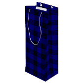 MacKay tartan blauwe schol Wijn Cadeautas (Achterkant Gekanteld)