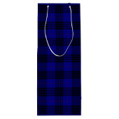 MacKay tartan blauwe schol Wijn Cadeautas (Achterkant)