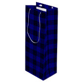 MacKay tartan blauwe schol Wijn Cadeautas (Voorkant Gekanteld)