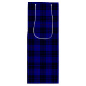 MacKay tartan blauwe schol Wijn Cadeautas (Voorkant)