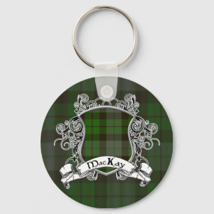 MacKay Tartan Schild Sleutelhanger