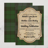 MacKay Tartan Wedding Invitation Kaart (Voorkant / Achterkant)