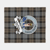 MacKay Weathered Clan Badge Tartan Pset Fleece Deken (Voorkant (Horizontaal))