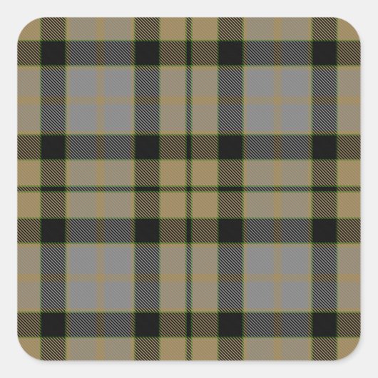 MacKay Weathered Tartan Vierkante Sticker (Voorkant)