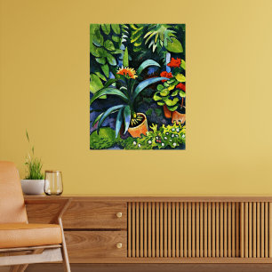 Macke - Bloemen in de tuin Poster