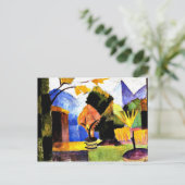Macke - Garden op het Thun-meer Briefkaart (Staand voorkant)